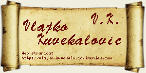 Vlajko Kuvekalović vizit kartica